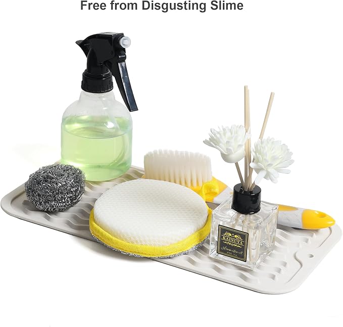 ZLR Silicone Dish Drying Mat for Kitchen Counter, Eco-Friendly Fast Dry Dish Mat - Image 8