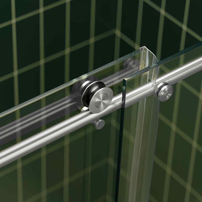 Woodbridge 56-60" W x 80" H Frameless Single Sliding Shower Door - Image 5