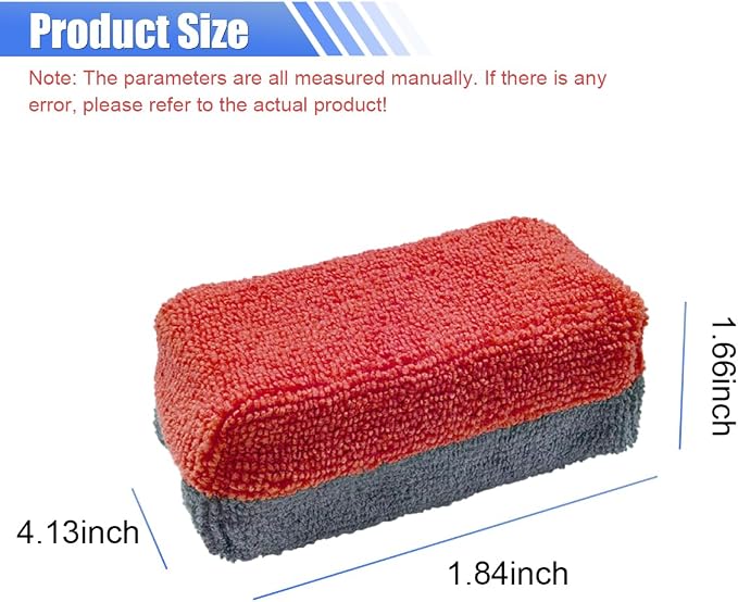 12PCS Ceramic Coating Applicator Sponge, Microfiber Rectangular Auto Polishing - Image 2