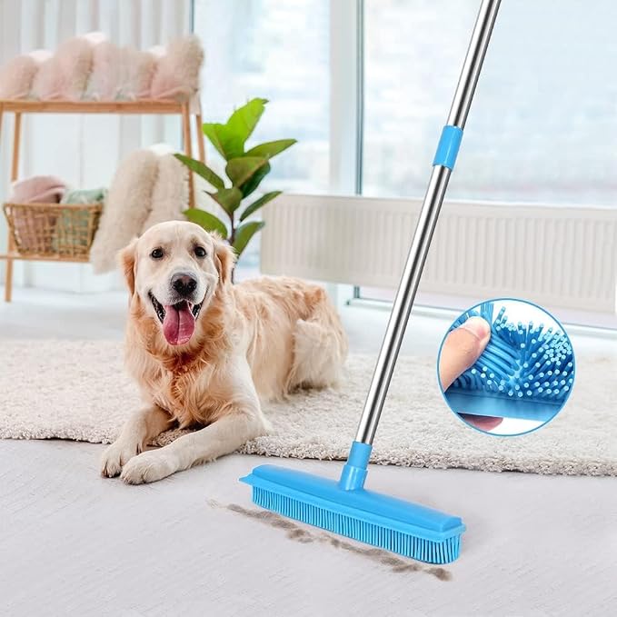 Landhope Fur Remover Broom, Rubber Broom - Image 5