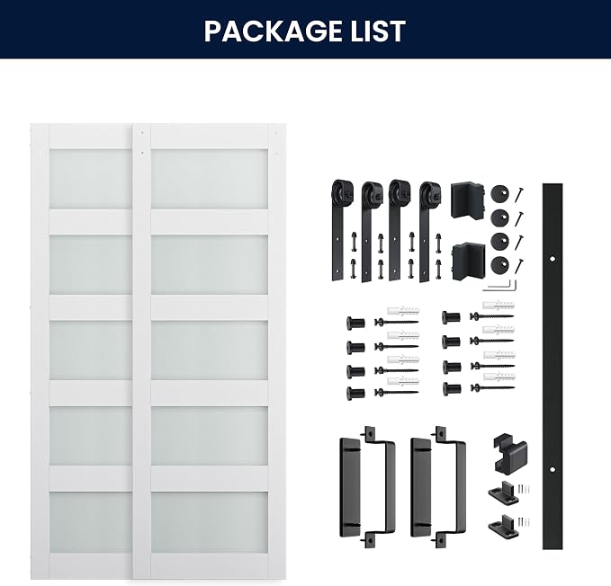 SmartStandard 60 x 84 in Glass Barn Door - Image 4