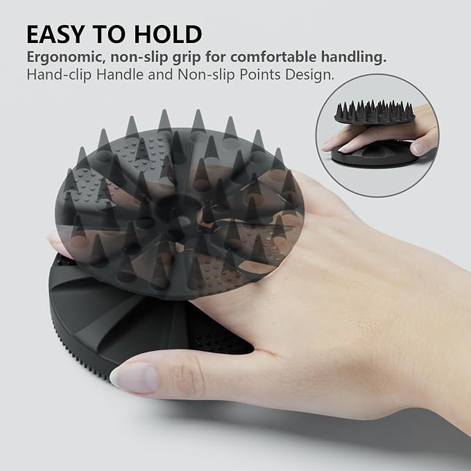 2 in 1 Silicone Brush, BEAUTAIL Body Shower Scrubber and Scalp Hair Massager - Image 6