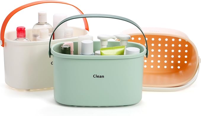 Frcctre 3 Pack Plastic Shower Caddy Basket - Image 8