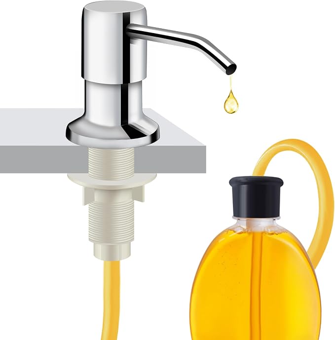 Soap Dispenser for Kitchen Sink and Extension Tube Kit, Stainless Steel by NVMTUUO