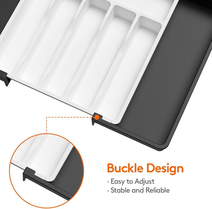 Lifewit Silverware Drawer Organizer, Expandable Utensil Tray - Image 5