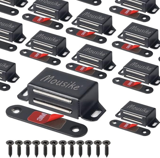 Mousike Cabinet Magnets 30lb Black Door Magnets by Mousike