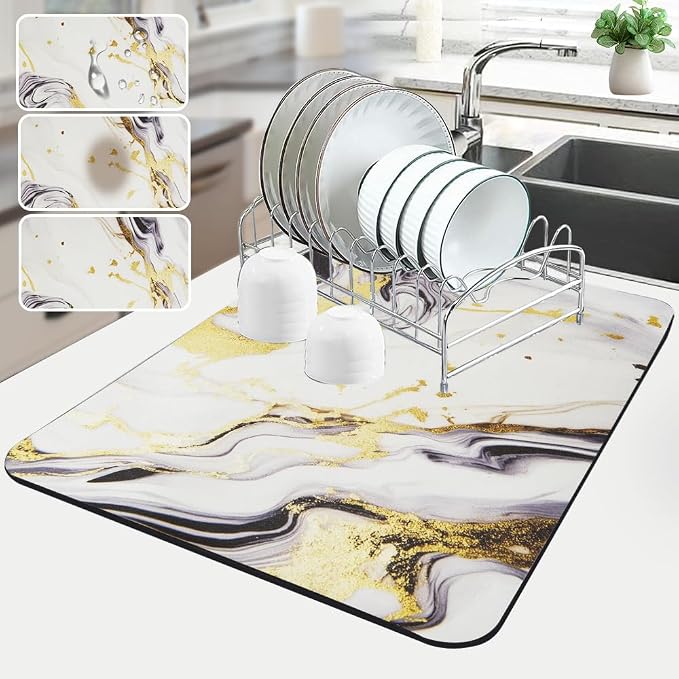 Sofort Dish Drying Mat for Kitchen Counter, Super Absorbent Drying Mats for by Unknown