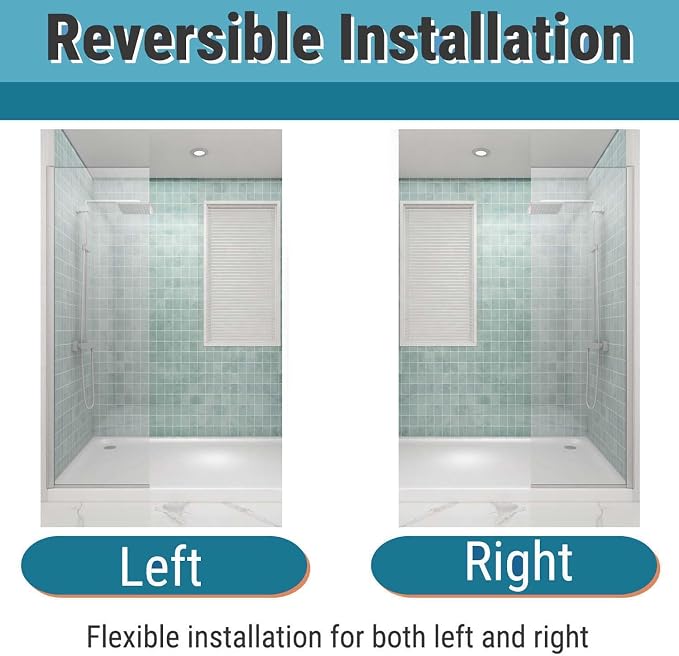 Sunrosa 24"×76" Bathtub Glass Panel, 8mm Thick Shower Screen, Brushed Nickel - Image 5
