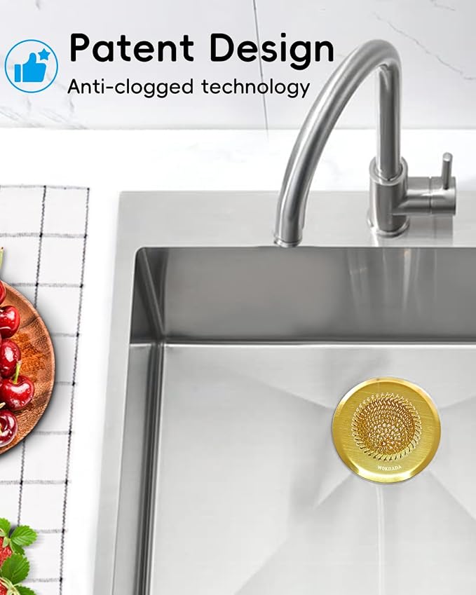 Gold Sink Strainer, Reversible Mesh Sink Strainer - Image 6