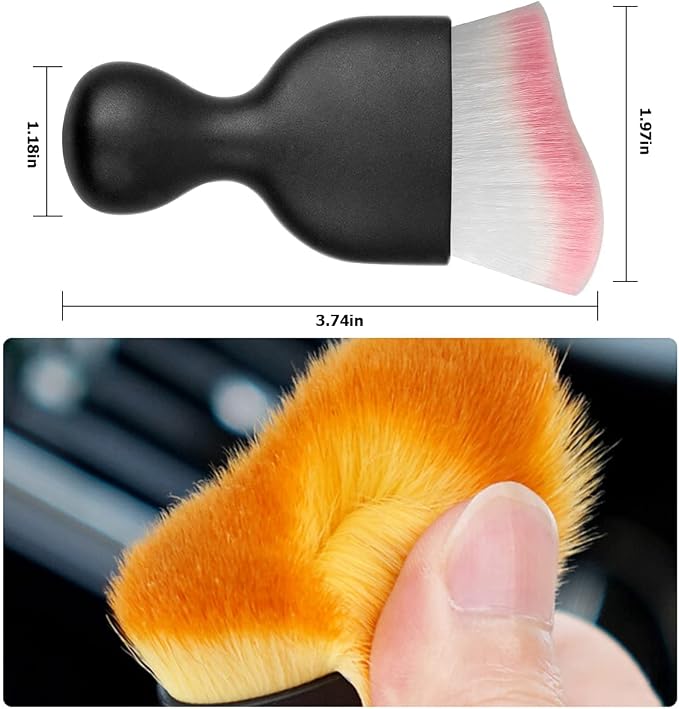 Blilo Car Interior Detailing Brush, Auto Soft Hair Cleaning Brushes, Curved - Image 2