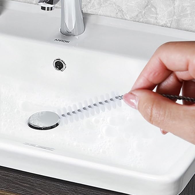 Sewer Drain Brush, Drain Clog Remover, 27.6inch Flexible Long Pipe Hair Clogs - Image 6