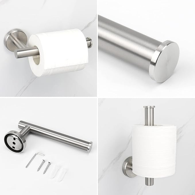 NearMoon 4 Pieces Bath Hardware Set, Include Hand Towel Ring, Toilet Paper - Image 3