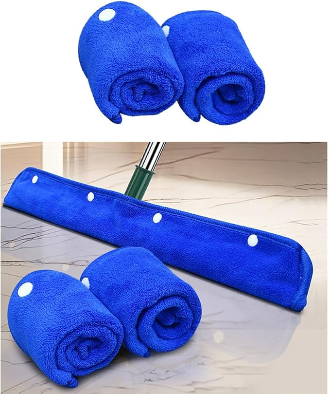 2 Pack Floor Squeegee Broom Cover Wrap Mop Sweeping Cloth Baseboard Cleaner - Image 4