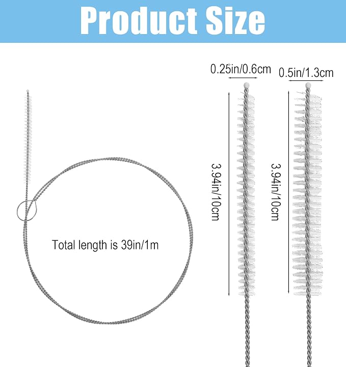 2PCS Long Pipe Cleaners, Straw Cleaner Brush Extra Long 15.7 Inch, Flexible - Image 2