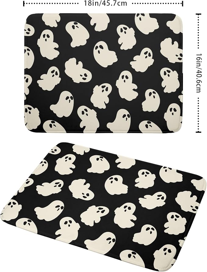 Halloween Ghost Dish Drying Mat 16X18 Inch Spooky Halloween Drying Mat - Image 2
