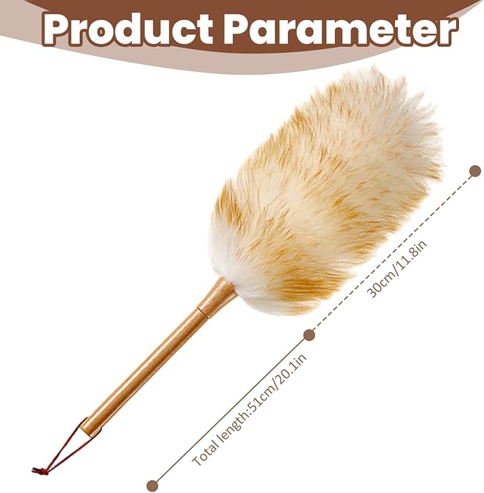NIDONE Dusters for Cleaning 20in Static Fluffy Lambswool Duster - Image 2