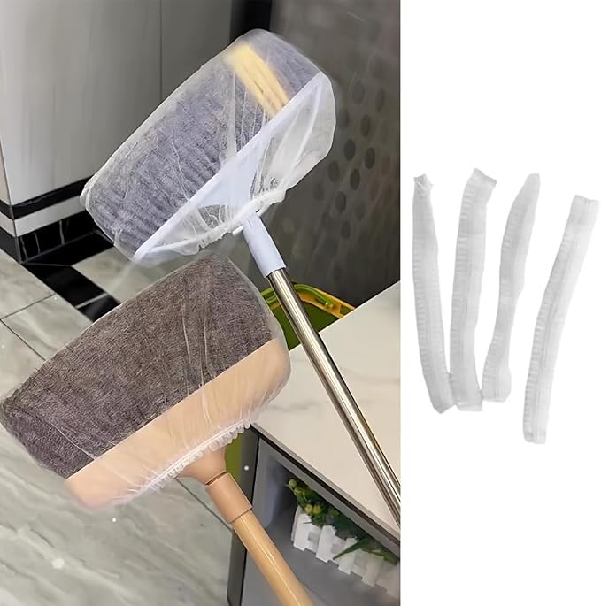 40 Pack Disposable Broom Covers Pet Hair Removal Broom Cloth Cover Caps - Image 5