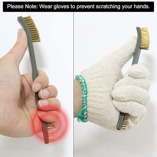 OriGlam Mini Wire Brush Set, Paint and Dirt Remover, Cleaning Welding Slag and - Image 9