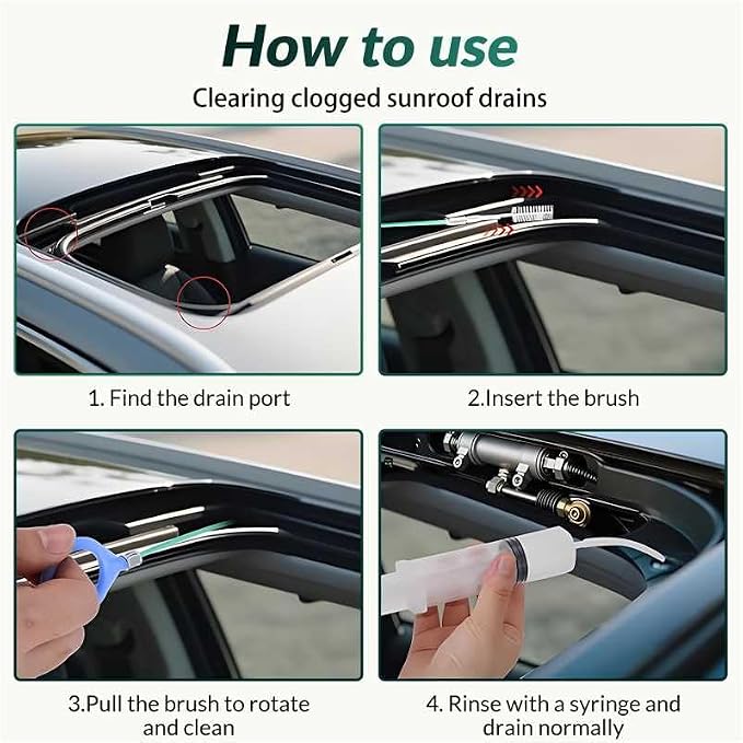 Auto Sunroof Cleaning Tool, Windshield Wiper Drain Hole - Image 4