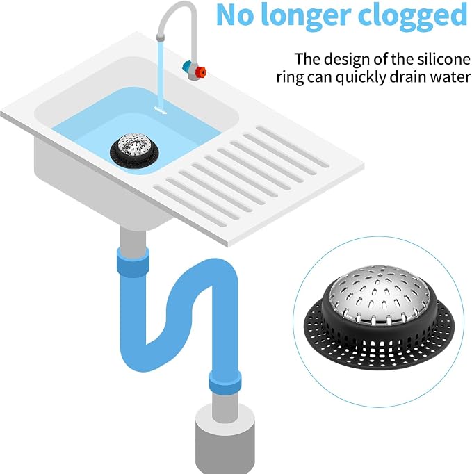 Shower Drain Hair Catcher, Shower Drain Cover, Bathtub Drain Hair Catcher - Image 4