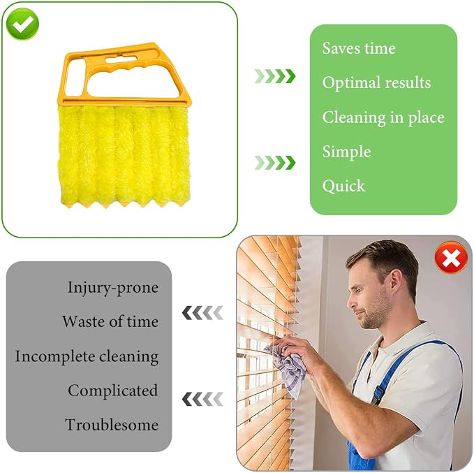 Blind Cleaner Duster Tool, Window Venetian Hand-held 7 Finger Dusting Cleaner - Image 5