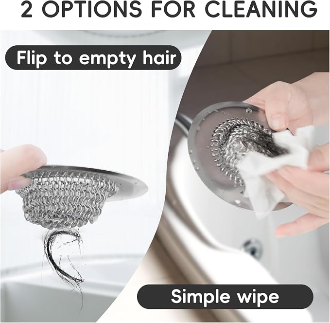 2 Pack Wokdada Bathtub Drain Hair Catcher, Wokdada Fast Drainage Shower Drain - Image 7