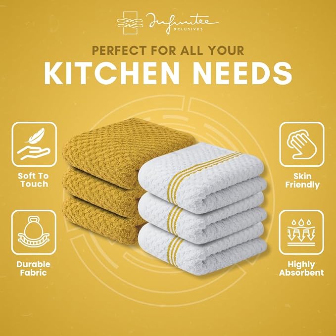 Infinitee Xclusives 100% Cotton Kitchen Towels - Image 6