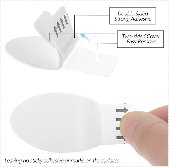 Blulu 12 Pcs Clear Adhesive Hooks - Image 3