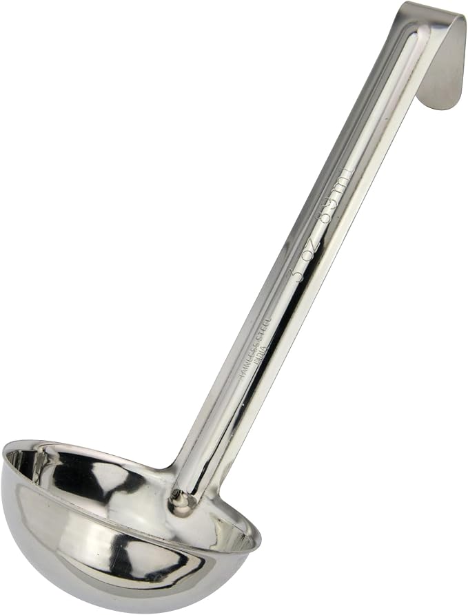 Winco One Piece Stainless Steel Ladle, 3 Ounce by Winco
