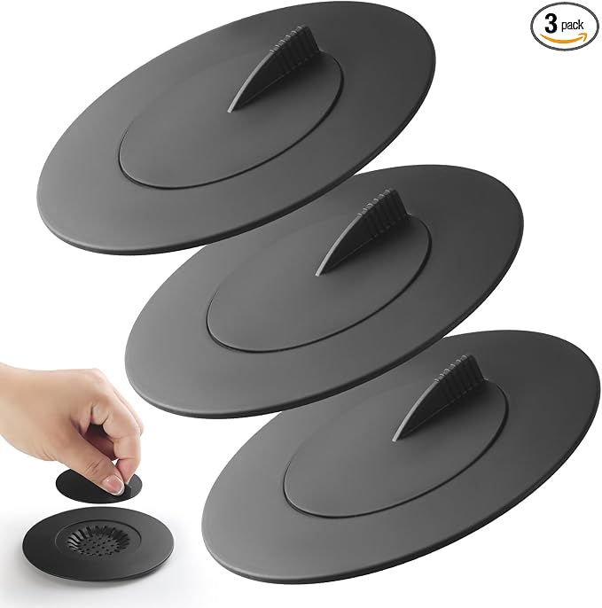 Bathtub Stopper, Silicone Kitchen Bathroom Shower Water Strainer Protectors by SHURIN