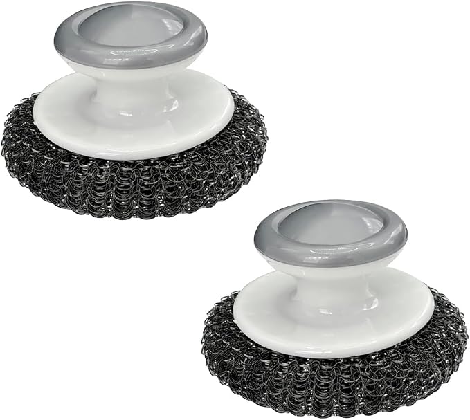 2Pcs Stainless Steel Scrubber Dish Scrub Brush by kvzvk