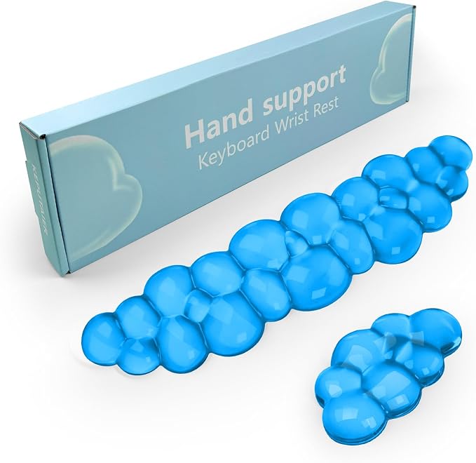 Gel Cloud Keyboard and Mouse Wrist Rest, Cute Wrist Support and Arm Support by KEPUTAIER
