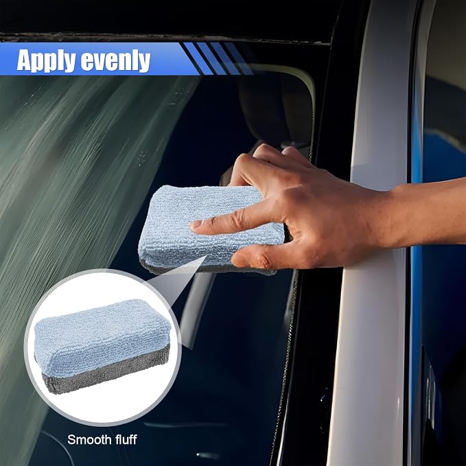 12PCS Ceramic Coating Applicator Sponge, Microfiber Rectangular Auto Polishing - Image 4