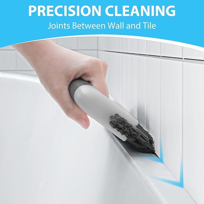 Grout Cleaning Brush, V Shape Stiff Grout Cleaner Brush - Image 5