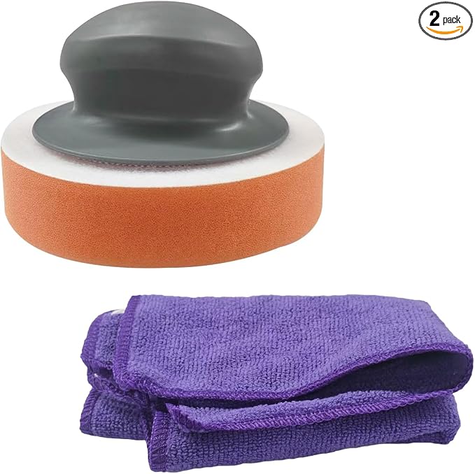 YoRise 2PCS Car Wax Applicator Pad, Microfiber Buffing & Polishing Pad by Unknown