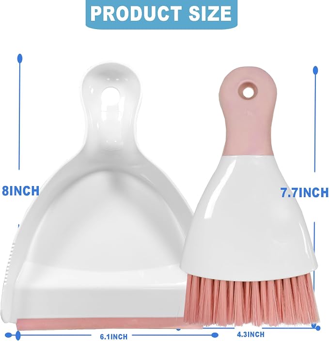 Mini Broom with Dustpan Combo Set Small Dust pan and Brush Set Quick Cleanup - Image 7