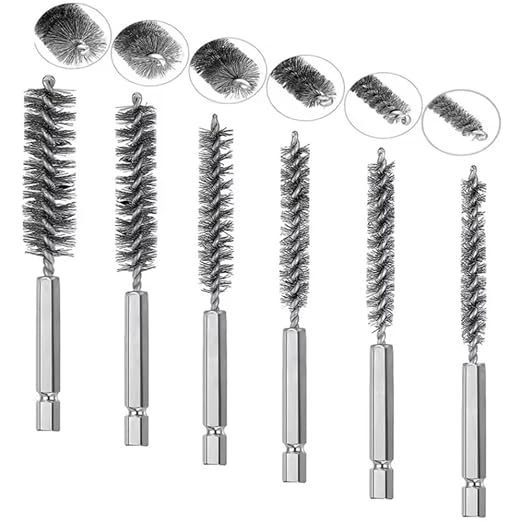 6PCS Stainless Steel Bore Brush Set by Unknown