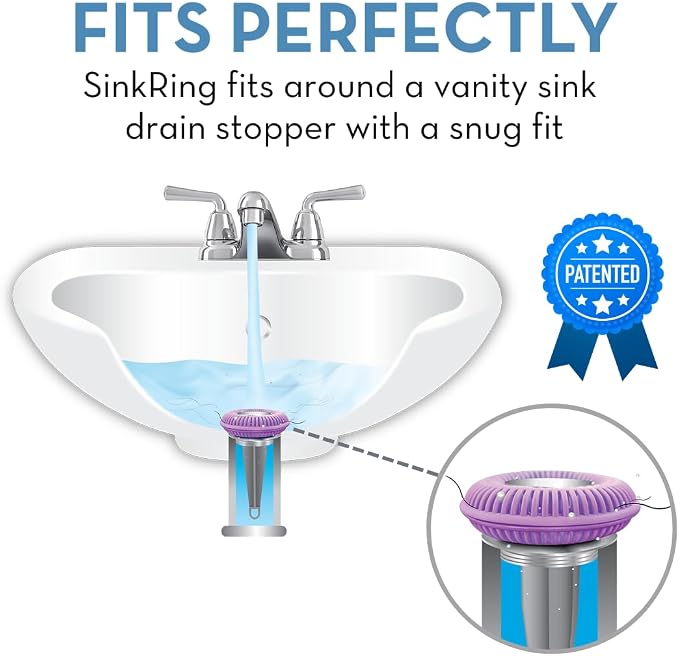 Bathroom Sink Hair Catcher for Pop-Up Drain – SinkRing 1.57" Precision Strainer - Image 2