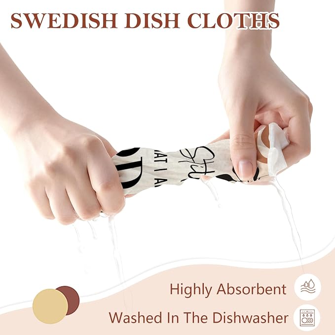 5 Pack Mixed Bible Verse Cross Swedish Kitchen Dishcloths Dish Towels, - Image 5