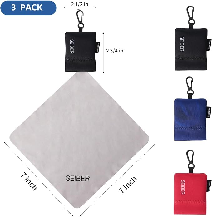 SEIBER Eyeglass Cleaning Microfiber Cloth, 7 x 7 inch Glasses Cloth - Image 3