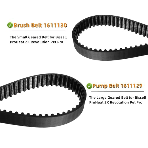 Replacement Belt Set for Bissell ProHeat 2X Revolution Pet Pro Carpet Cleaner - Image 4