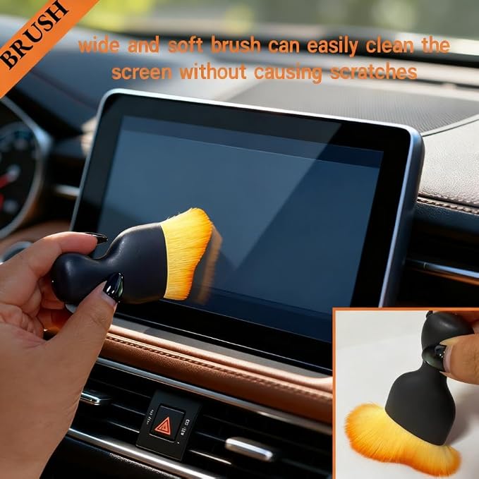 8 PCS Car Detailing Brush Set, Car Interior and Exterior Soft Bristle Cleaning - Image 4