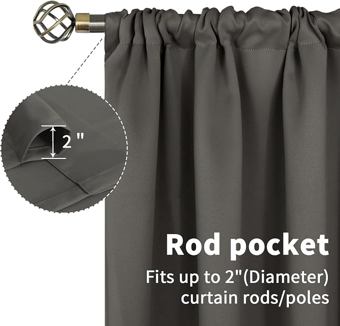 BGment Short Blackout Curtains 48 Inches Length - Image 4