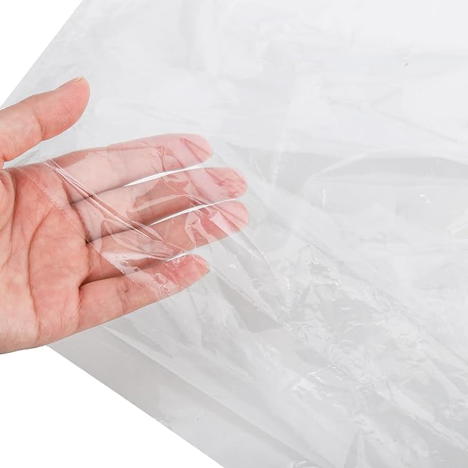 AVLA 50 Pack Plastic Garment Bags, Transparent Hung Clothes Dust Cover - Image 5