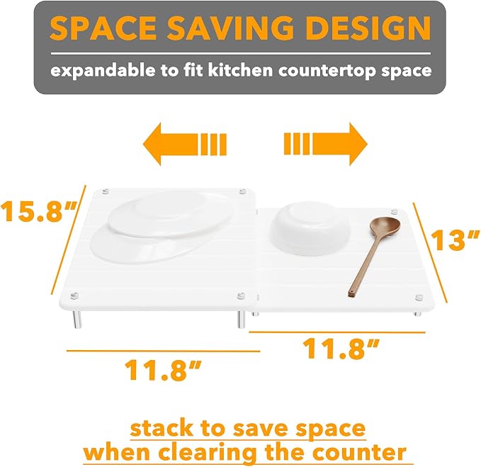 SpaceAid 2 Pack Stone Dish Drying Mats - Image 4