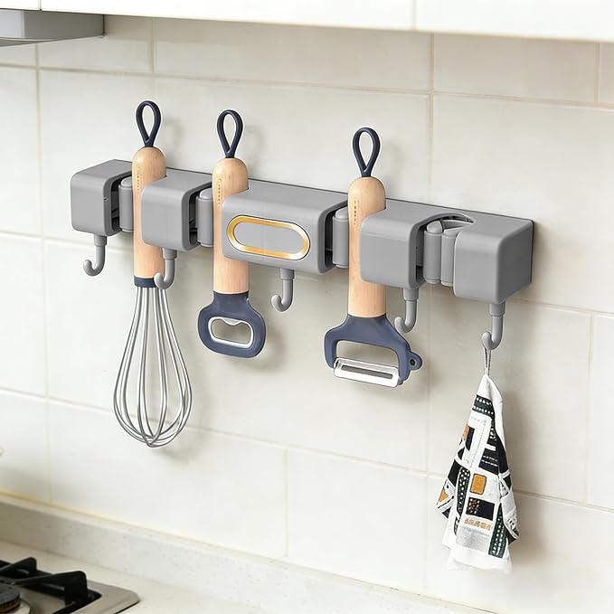 Broom Holder Wall Mount Hanger Mop, Broom and Mop Organizer Wall Hanging - Image 5