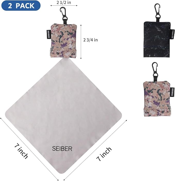 SEIBER Eyeglass Cleaning Microfiber Cloth, 7 x 7 inch Glasses Cloth - Image 3