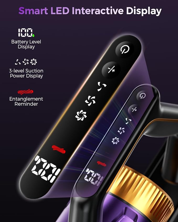 Cordless Vacuum Cleaner, 580W/48Kpa Vacuum Cleaners - Image 4