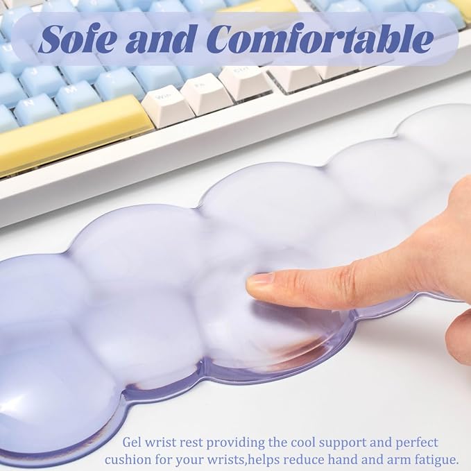 Gel Keyboard Wrist Rest Cloud Set, - Image 5