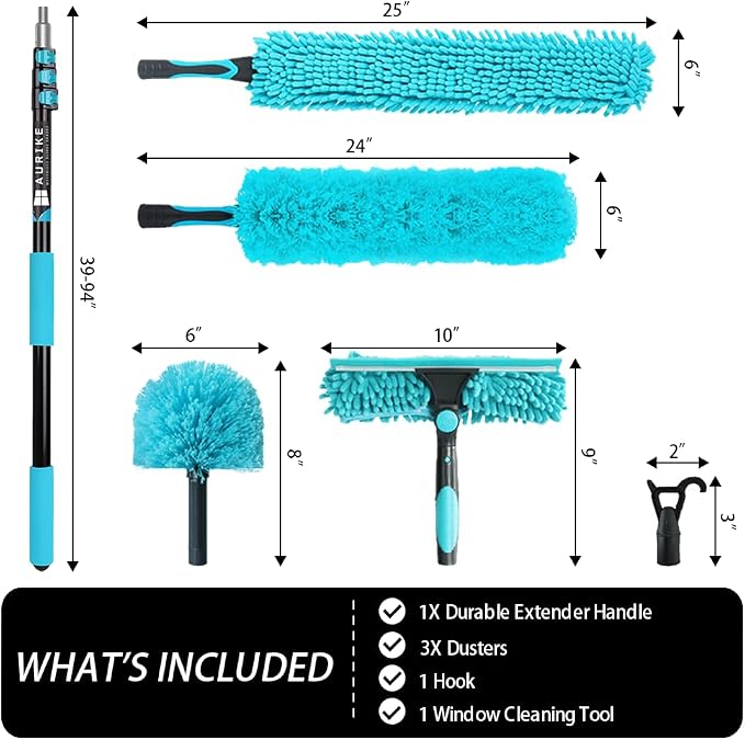High Ceiling Duster Kits with 3-8ft Heavy Duty Extension Pole - Image 3